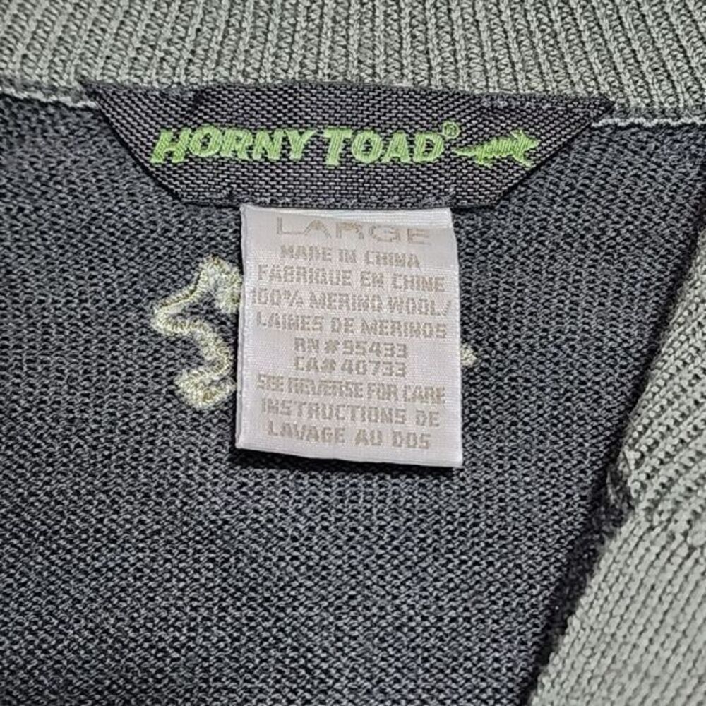 Horny Toad Quarter Zip Sweater Mens 100% Merino Wool Pullover Raglan Grey Large - Picture 2 of 6